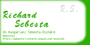 richard sebesta business card
