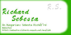 richard sebesta business card